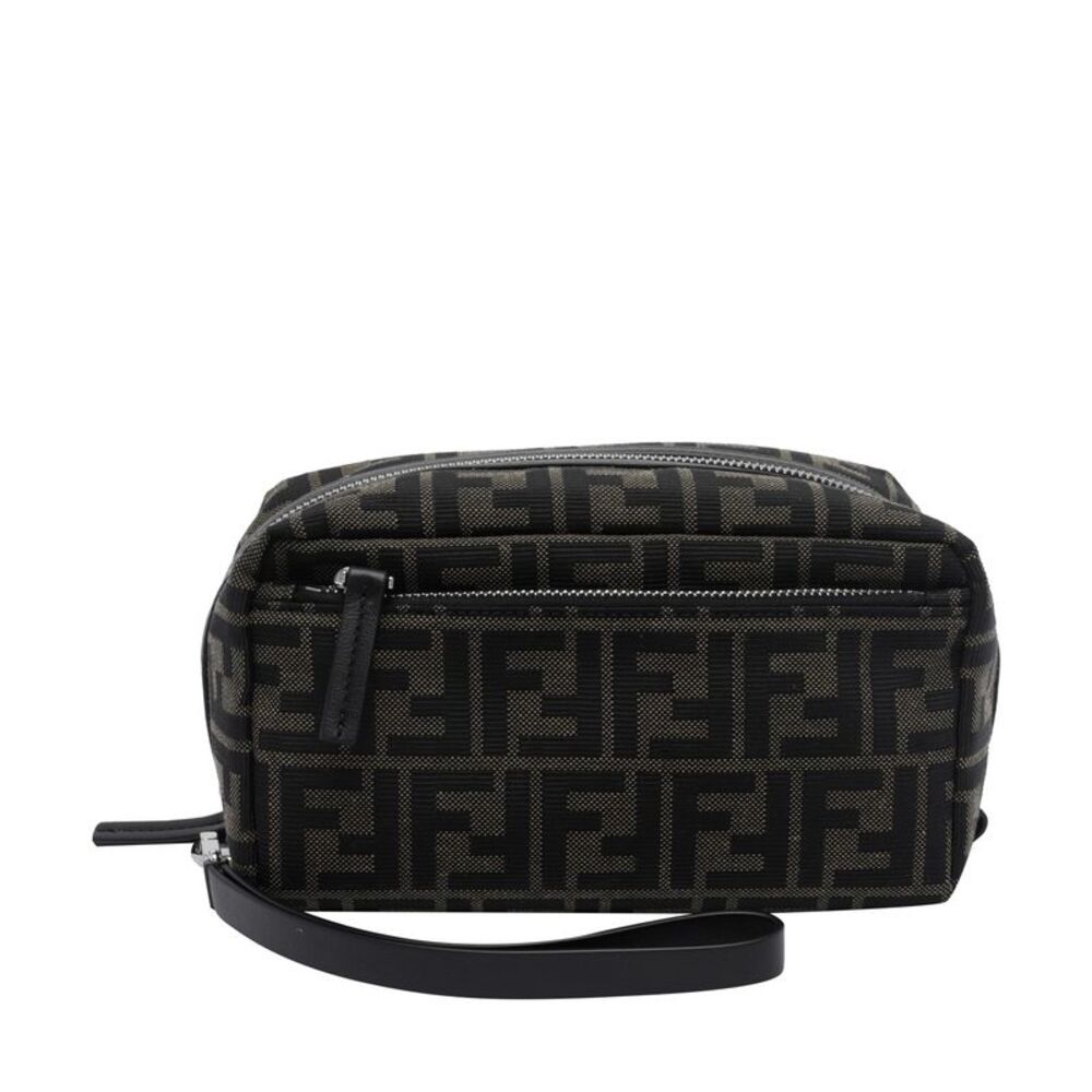 Fendi Men Small Ff Logo Double Zip Beauty Case